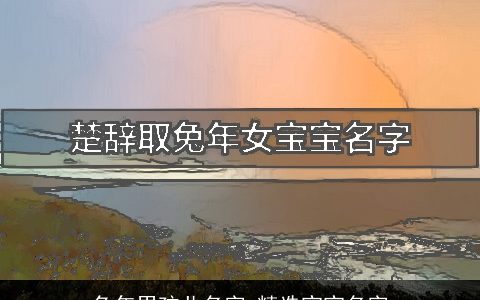 龙年男孩儿名字 精选宝宝名字