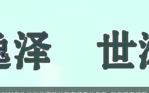 2023年生的张姓男孩帅气有涵养的名字 起名汉字推荐