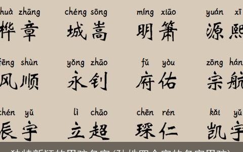 独特新颖的男孩名字(孙姓四个字的名字男孩)