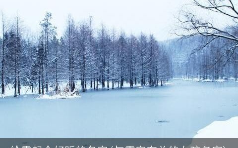 给雪起个好听的名字(与雪字有关的女孩名字)