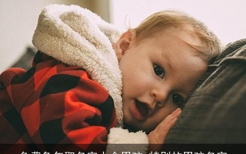 免费兔年取名字大全男孩 特别的男孩名字