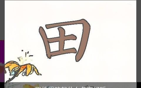 田姓男孩起什么名字好听