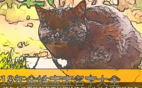 猪年金姓男孩起名字如何给猪年出生的金姓男孩起名