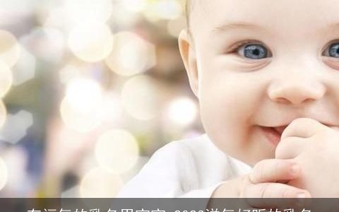 有福气的乳名男宝宝 2024洋气好听的乳名