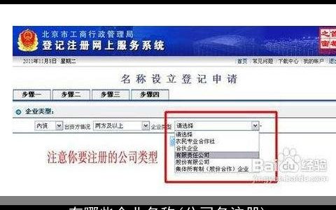 有哪些企业名称(公司名注册)
