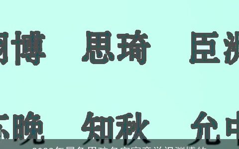2023年属兔男孩名字寓意学识渊博的