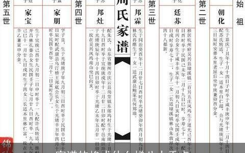 家谱的格式什么样八大重点