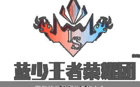 霸气的公司团队名称大全