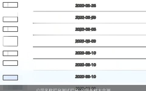 公司名称打分测试打分 公司名称大全测试 2024好听吉祥的公司公司名字大全