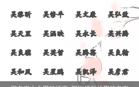 取名字大全男孩姓高 阳刚硬气的男孩名字