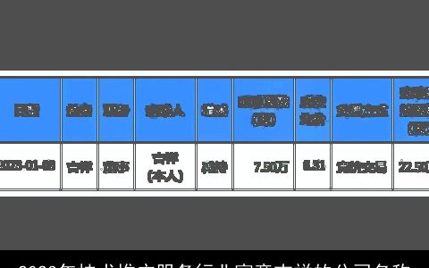 2024年技术推广服务行业寓意吉祥的公司名称