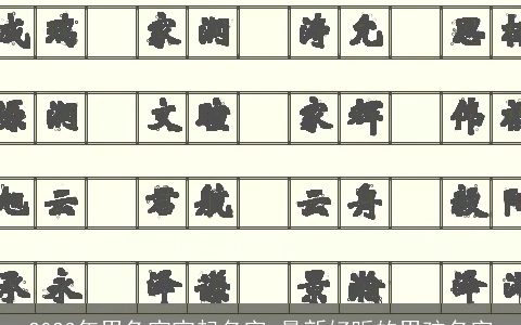 2023年男兔宝宝起名字 最新好听的男孩名字