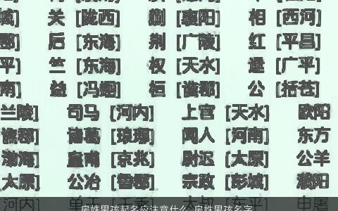房姓男孩起名应注意什么 房姓男孩名字大全 姓房的男孩名字大全 房姓男孩起名