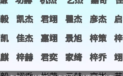 兔年出生的男孩名 自强不息的男宝宝名字