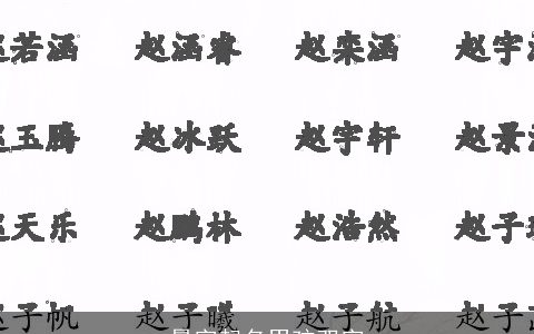 景字起名男孩双字