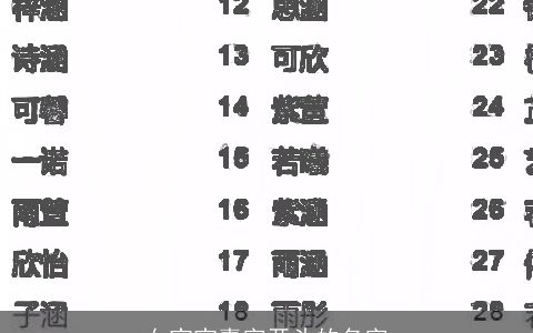 女宝宝嘉字开头的名字