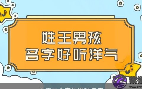 姓王二个字的男孩名字