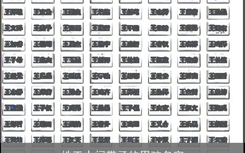 姓王中间带子的男孩名字