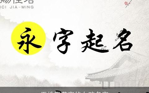 王姓带艺字的女孩名字