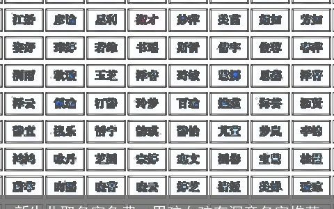 新生儿取名字免费  男孩女孩有深意名字推荐