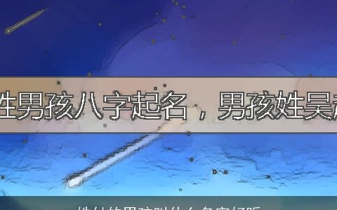 姓付的男孩叫什么名字好听