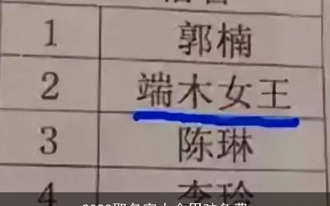 2023取名字大全男孩免费