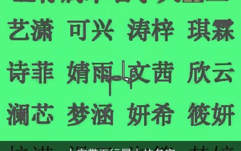 大字带五行属木的名字