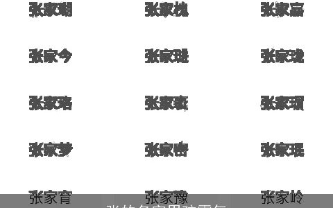 张的名字男孩霸气