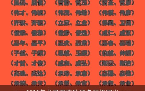 2023年龙凤双胞胎取名积极阳光