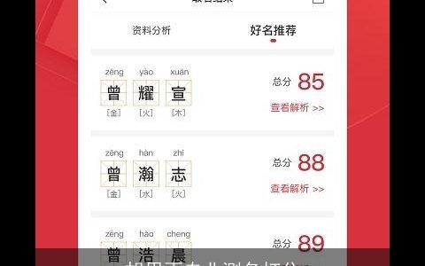 胡思雨专业测名打分