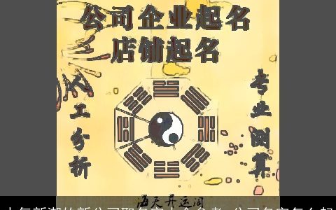 大气新潮的新公司取名字大全参考 公司名字怎么起
