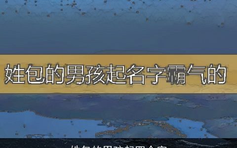 姓包的男孩起四个字