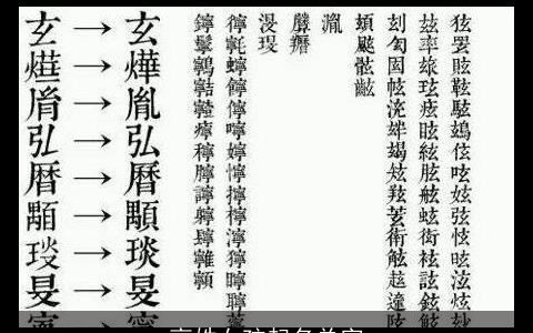 高姓女孩起名单字