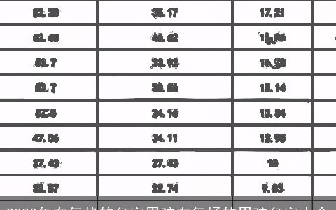 2024年有气势的名字男孩有气场的男孩名字大全