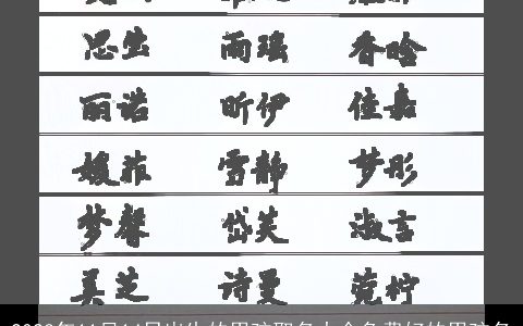 2023年11月14日出生的男孩取名大全免费好的男孩名