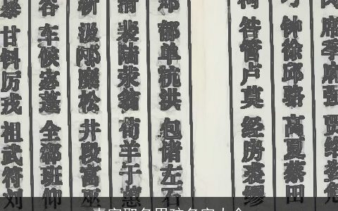 嘉字取名男孩名字大全