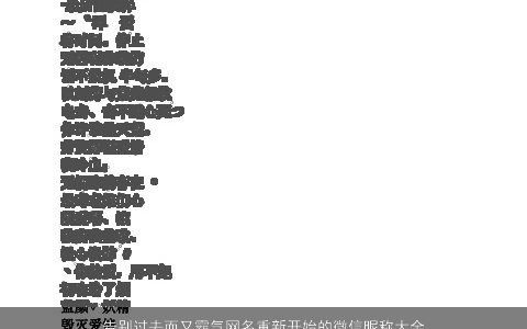 告别过去而又霸气网名重新开始的微信昵称大全 2023温柔文静霸气的网名微信昵称名字大全