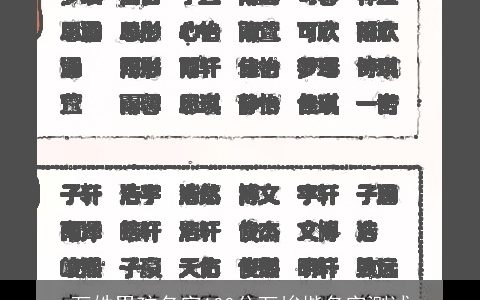 万姓男孩名字100分万峻楷名字测试