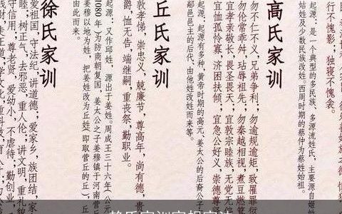 赖氏家训家规家法