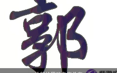 姓郭的男孩名字单字