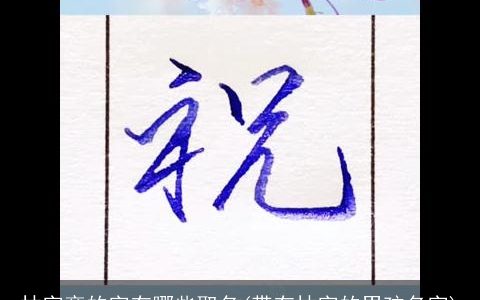 林字旁的字有哪些取名(带有林字的男孩名字)