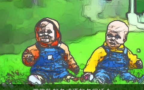 双胞胎起名成语起名很适合