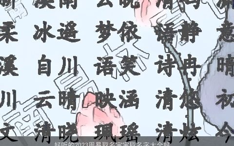 好听的2024周易取名宝宝取名字大全好听的许姓女孩名字大全个个浅暖静美_精挑