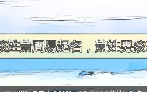 萧姓男孩名字大全2023 好听吉利的萧姓男孩名