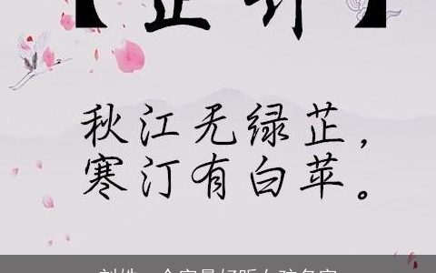 刘姓一个字最好听女孩名字