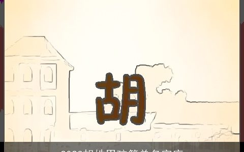 2024胡姓男孩简单名字库