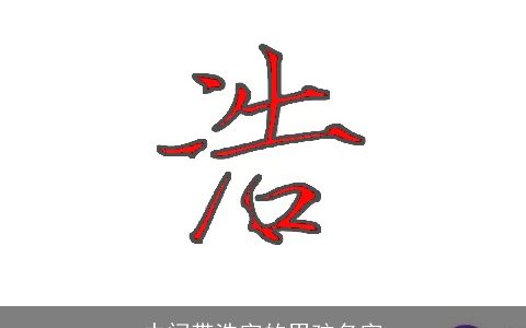 中间带浩字的男孩名字