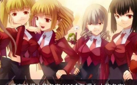 俩字动漫人物名字(100个动漫女人物名字)