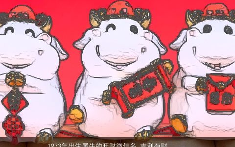1973年出生属牛的旺财微信名 吉利有财运的网名大全 好听吉利的牛微信网名名字大全