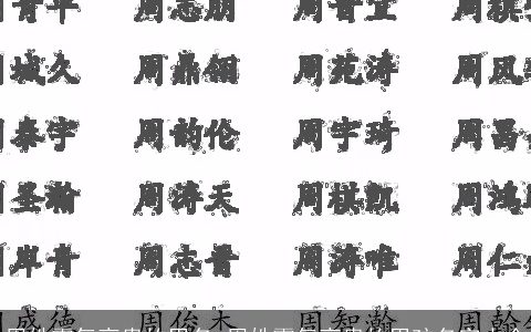 周姓霸气高贵的男名 周姓霸气高贵的男孩名字大全